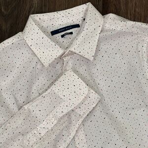 PERRY ELLIS Stretch Polo Tex Floral print Men's Button Front Shirt Size XL
